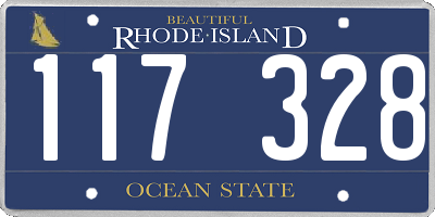 RI license plate 117328