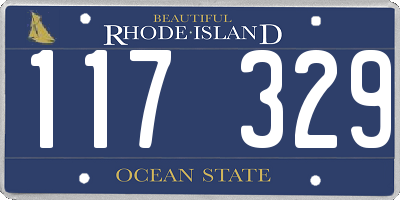 RI license plate 117329