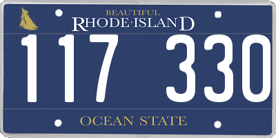 RI license plate 117330