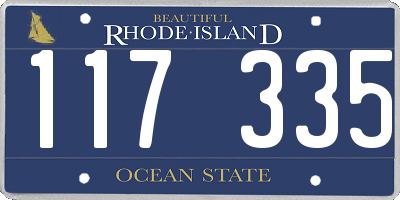 RI license plate 117335