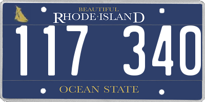 RI license plate 117340