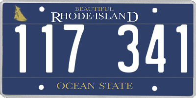 RI license plate 117341