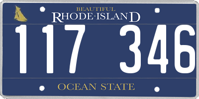 RI license plate 117346