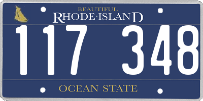 RI license plate 117348