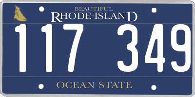 RI license plate 117349