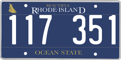 RI license plate 117351