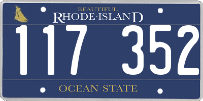 RI license plate 117352