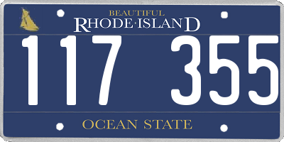 RI license plate 117355