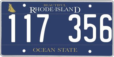 RI license plate 117356