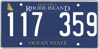 RI license plate 117359