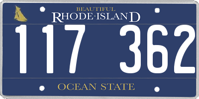 RI license plate 117362