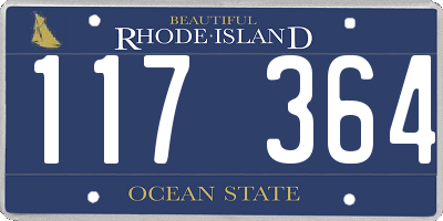 RI license plate 117364