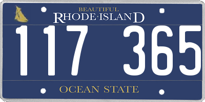 RI license plate 117365