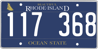 RI license plate 117368