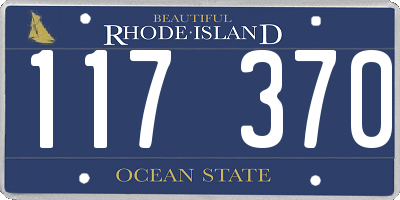 RI license plate 117370
