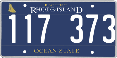 RI license plate 117373