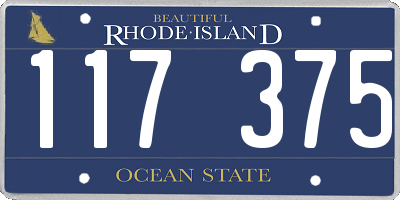 RI license plate 117375