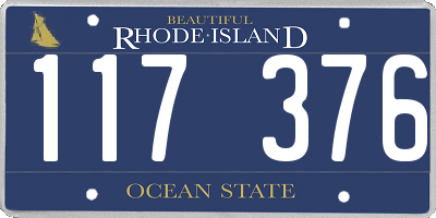 RI license plate 117376