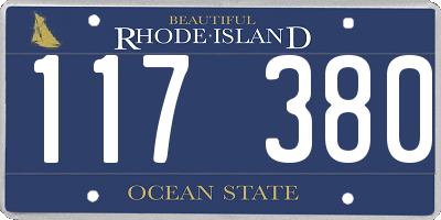 RI license plate 117380