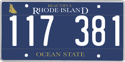 RI license plate 117381