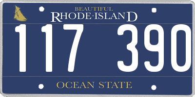 RI license plate 117390