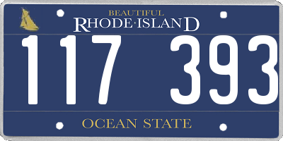 RI license plate 117393