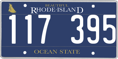 RI license plate 117395