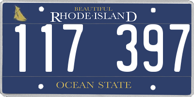 RI license plate 117397