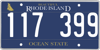 RI license plate 117399