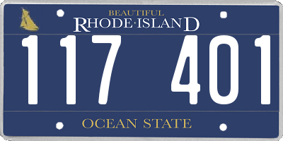 RI license plate 117401