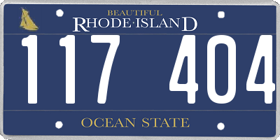 RI license plate 117404