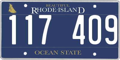 RI license plate 117409