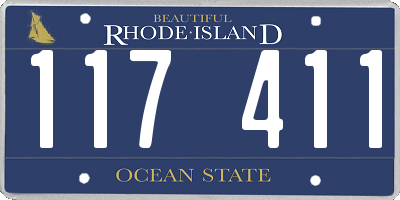 RI license plate 117411