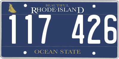 RI license plate 117426