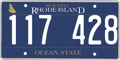 RI license plate 117428
