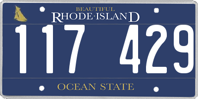 RI license plate 117429