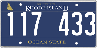 RI license plate 117433