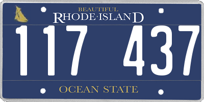 RI license plate 117437