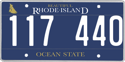 RI license plate 117440