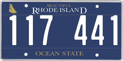 RI license plate 117441