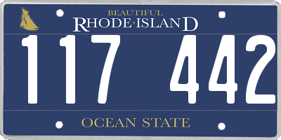 RI license plate 117442