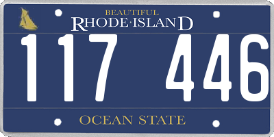 RI license plate 117446