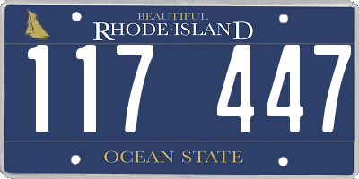 RI license plate 117447
