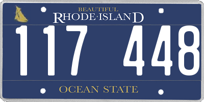 RI license plate 117448