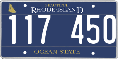 RI license plate 117450