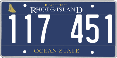 RI license plate 117451