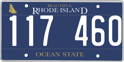 RI license plate 117460