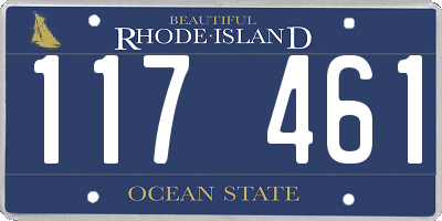 RI license plate 117461