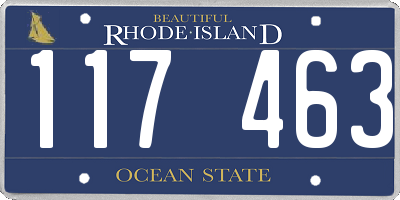 RI license plate 117463