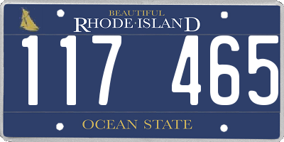 RI license plate 117465
